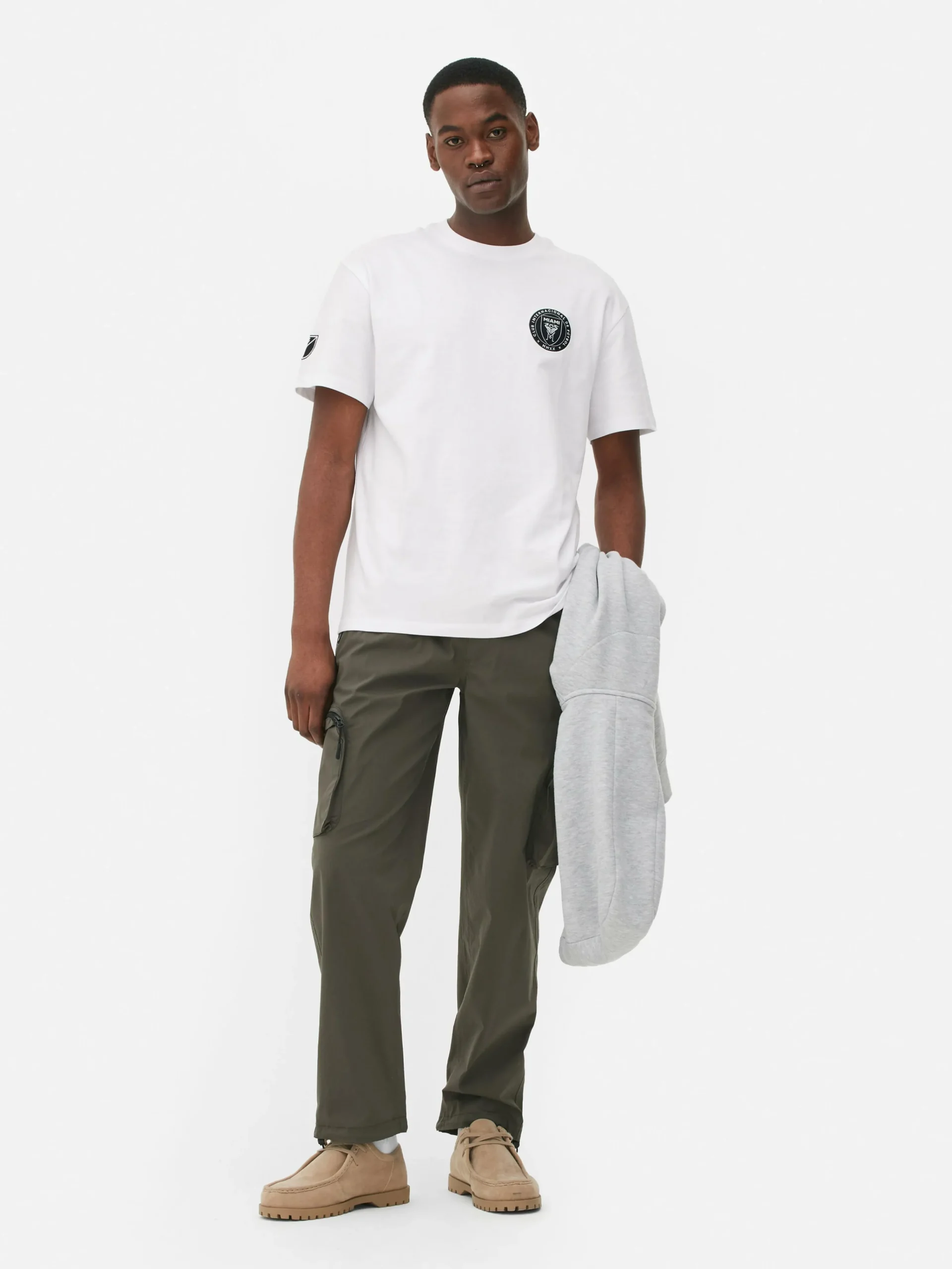 Inter Miami CF Logo Print T-Shirt|Primark Clearance