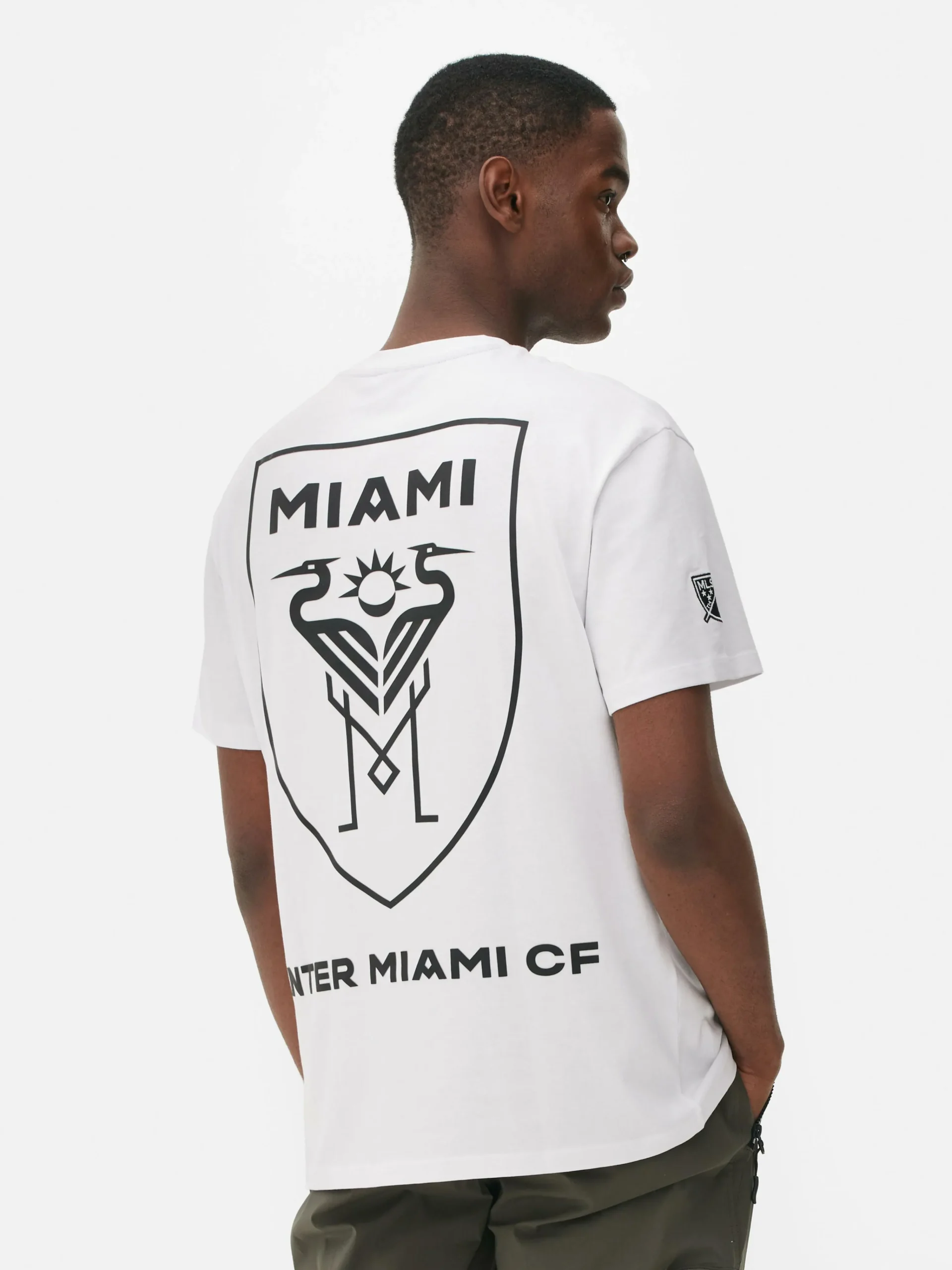 Inter Miami CF Logo Print T-Shirt|Primark Clearance
