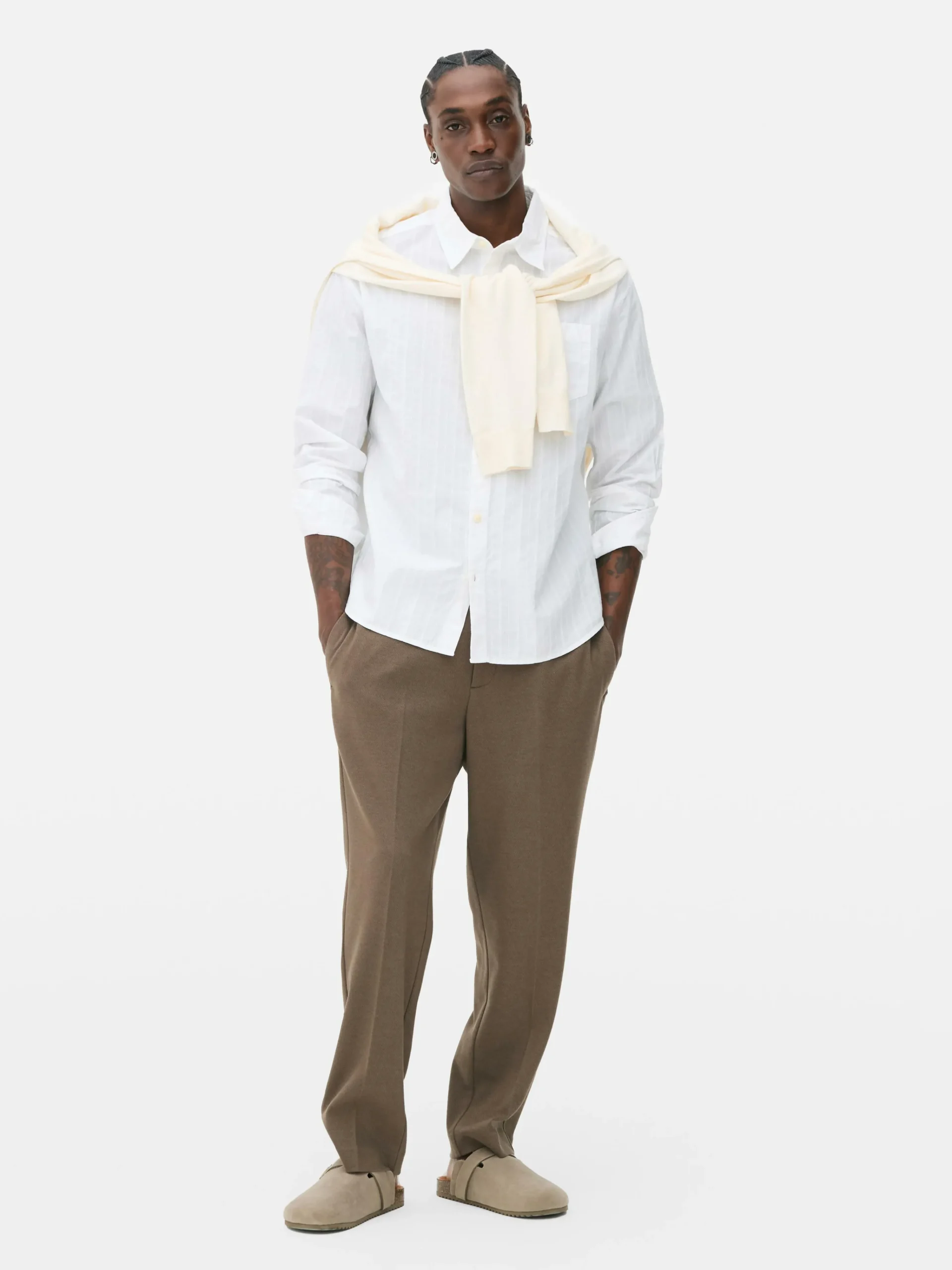Jacquard Long Sleeve Shirt|Primark Discount