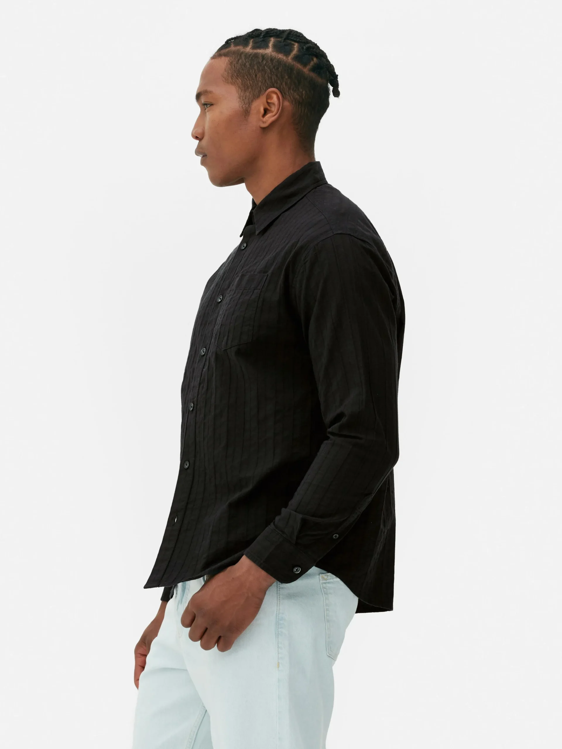 Jacquard Long Sleeve Shirt|Primark Clearance
