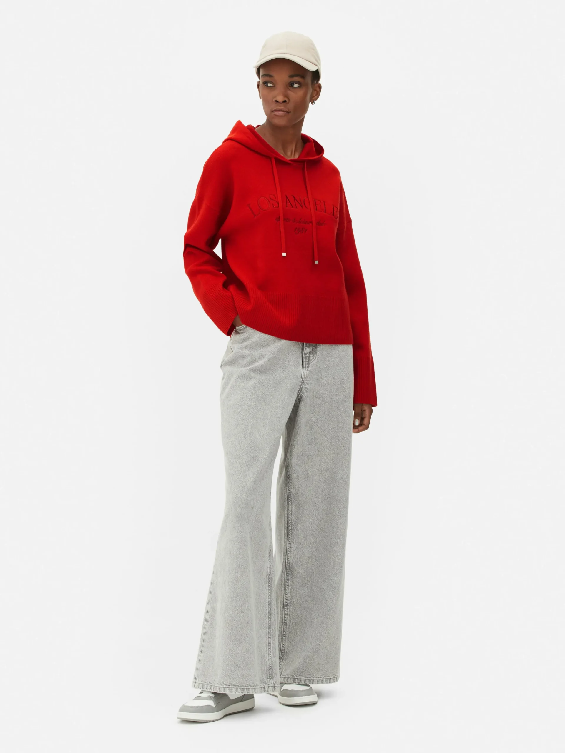 Knitted Pullover Slogan Hoodie|Primark Discount