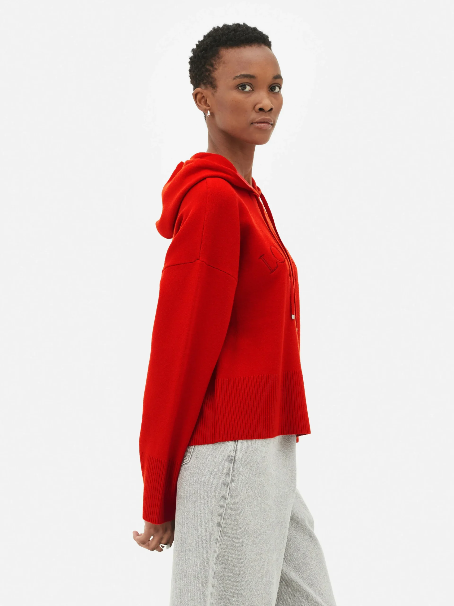 Knitted Pullover Slogan Hoodie|Primark Discount