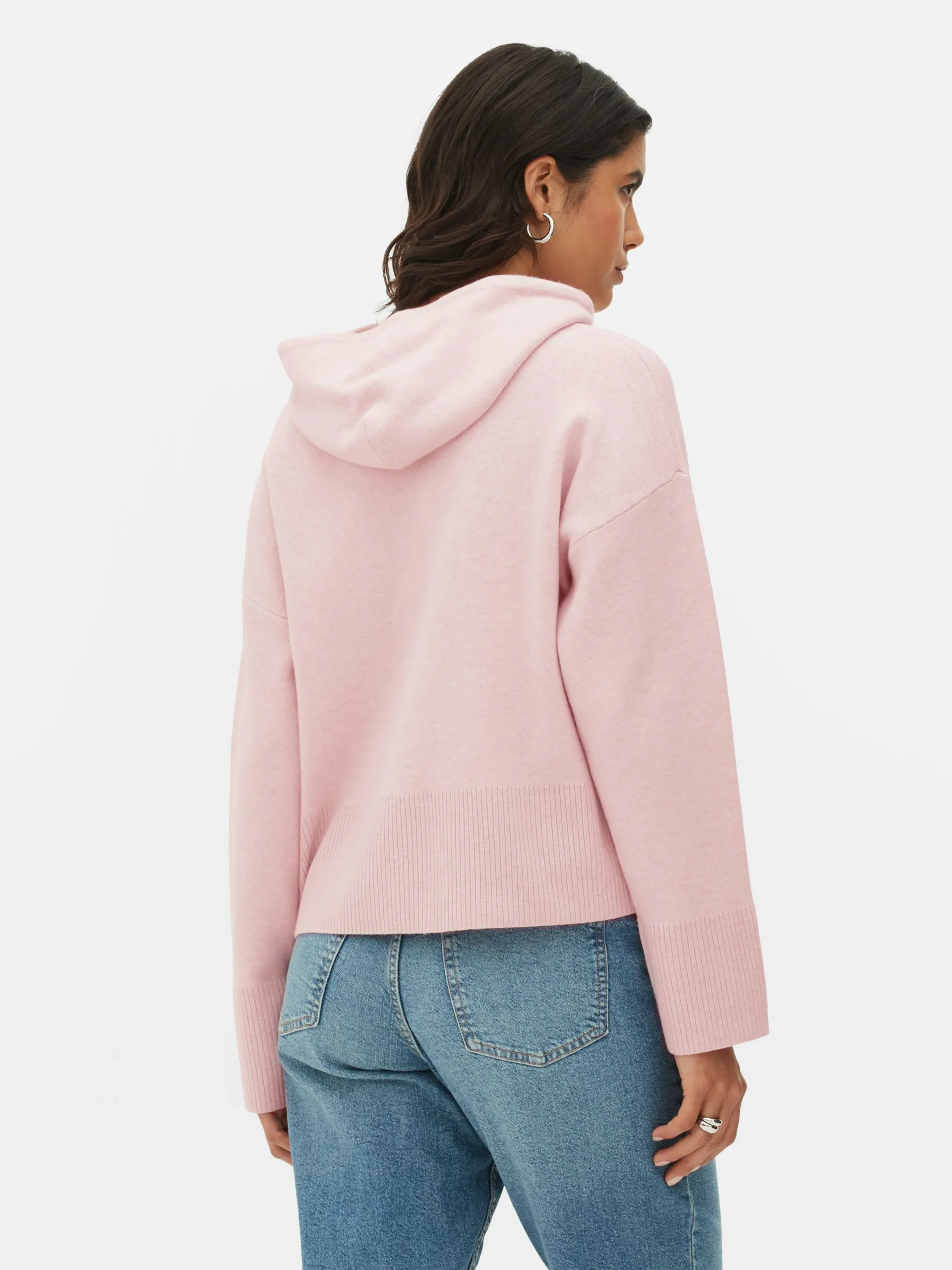 Knitted Pullover Slogan Hoodie|Primark Online
