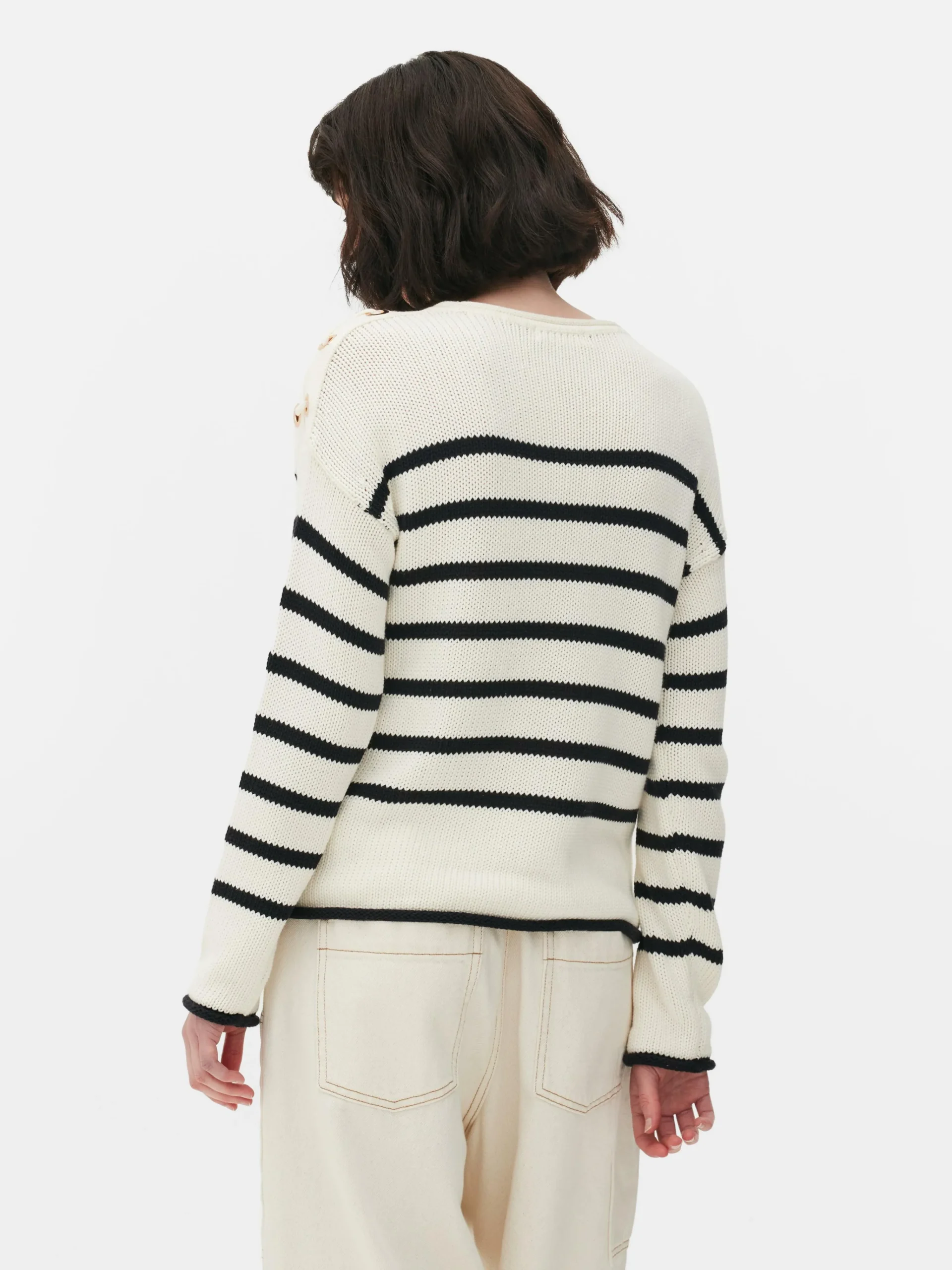 Laced Shoulder Striped Sweater|Primark Hot