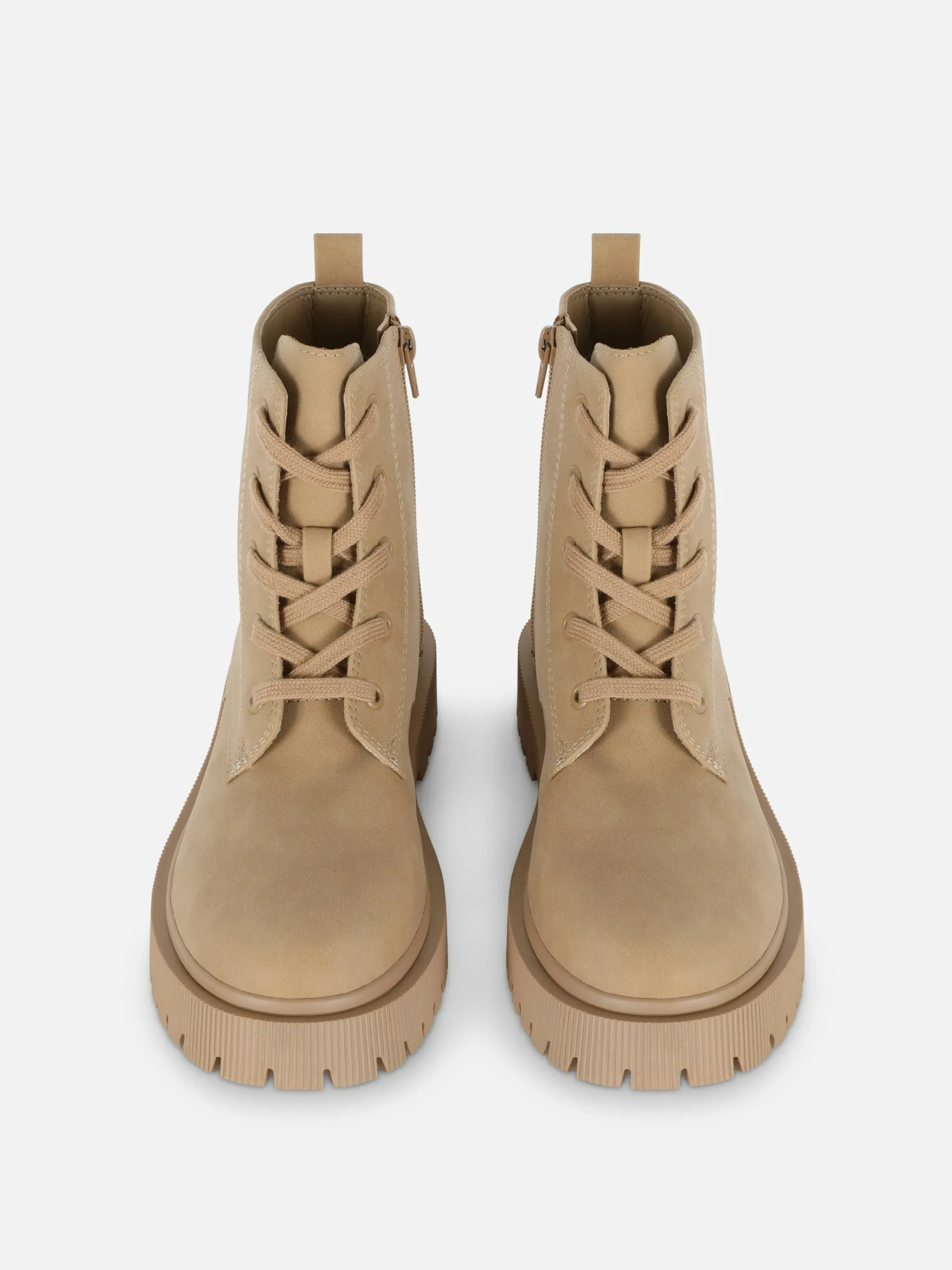Lace-Up Faux Suede Boots|Primark Discount