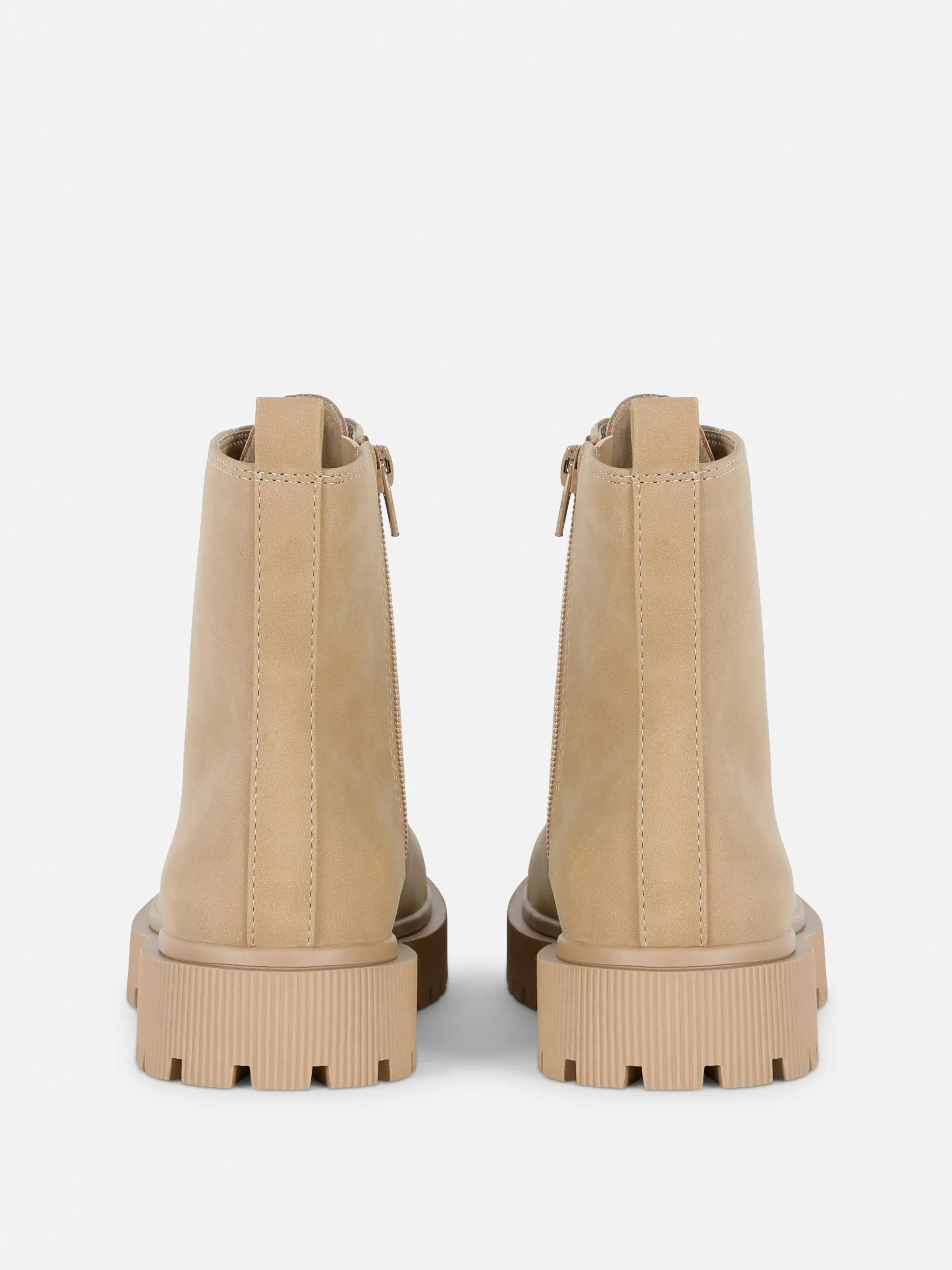 Lace-Up Faux Suede Boots|Primark Discount