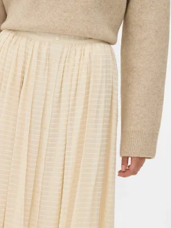 Ladder Stripe Buttoned Midi Skirt|Primark Sale