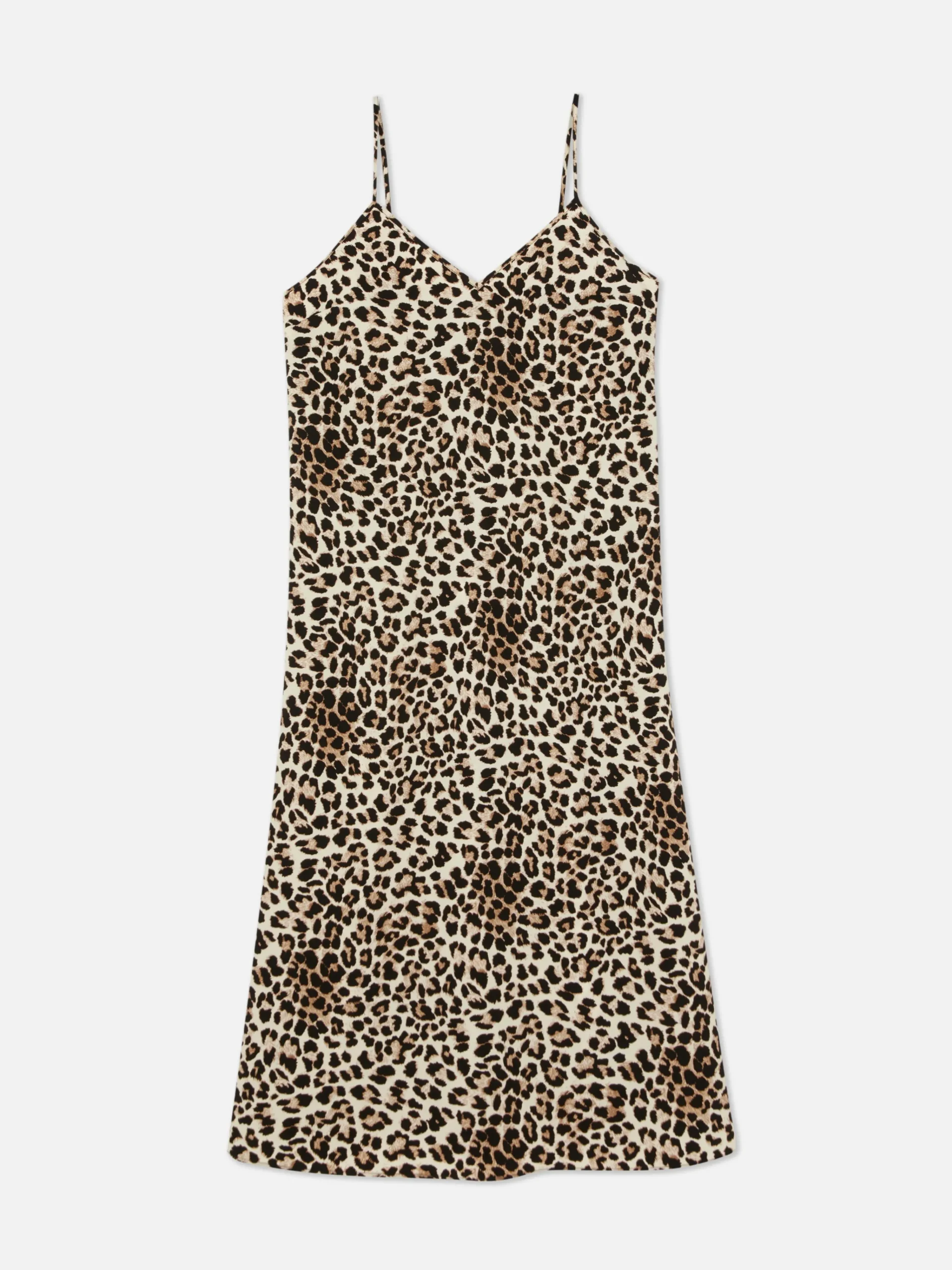 Leopard Print Midi Slip Dress|Primark New