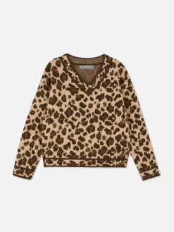 Leopard V-Neck Sweater|Primark Clearance