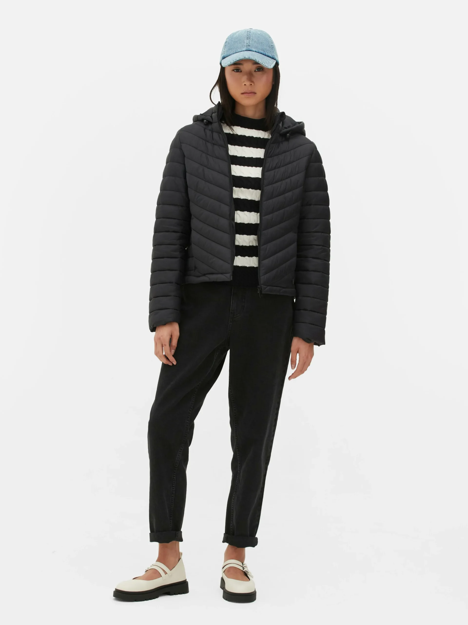 Lightweight Hooded Puffer Jacket|Primark Hot