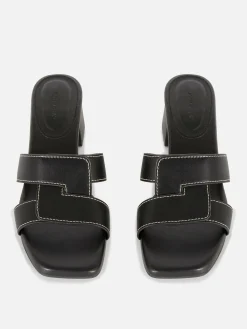 Link Strap Heeled Mules|Primark Sale