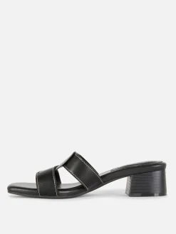 Link Strap Heeled Mules|Primark Sale