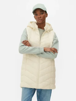 Long Quilted Vest|Primark New
