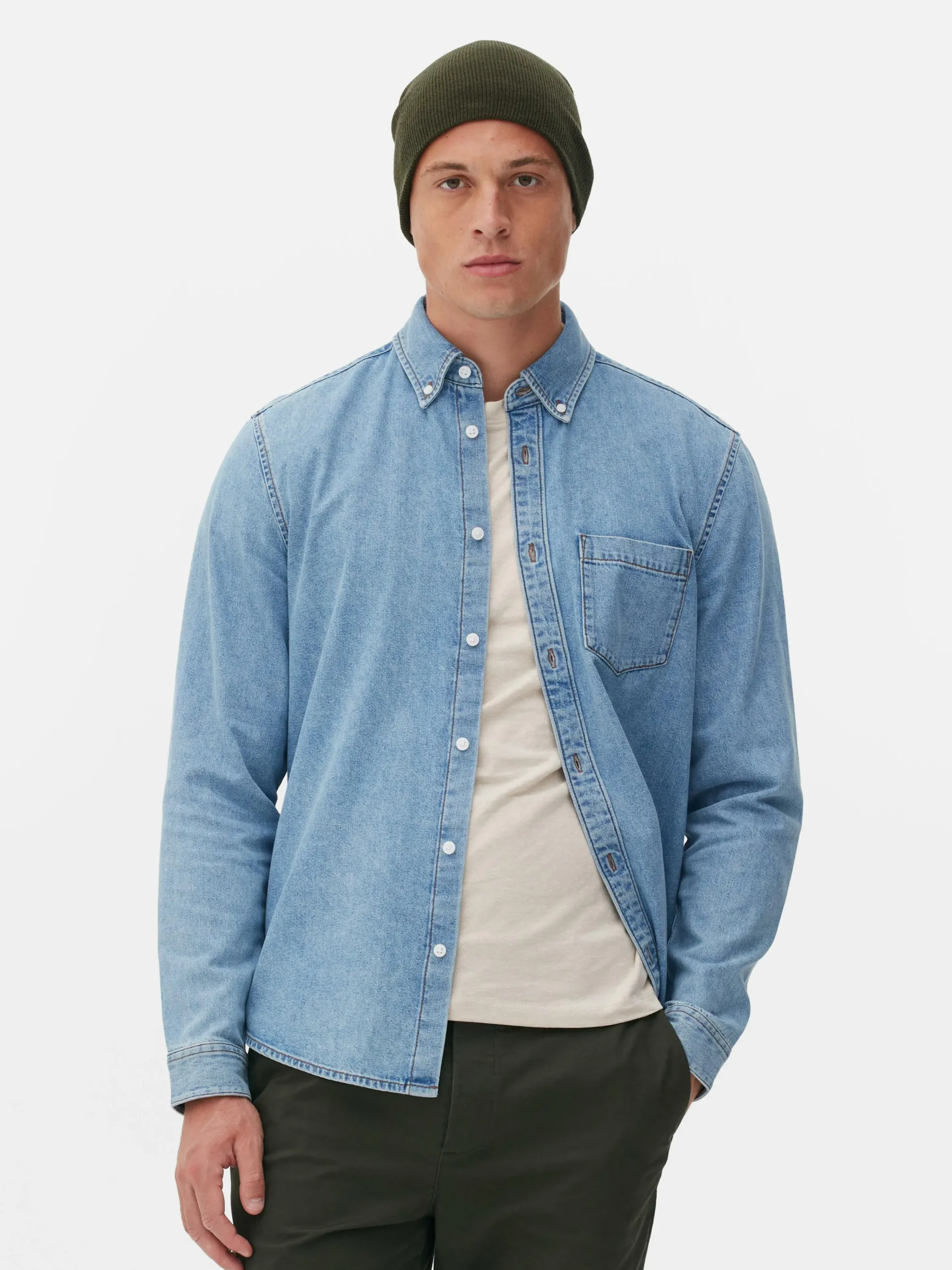 Long Sleeve Cotton Twill Shirt|Primark Clearance