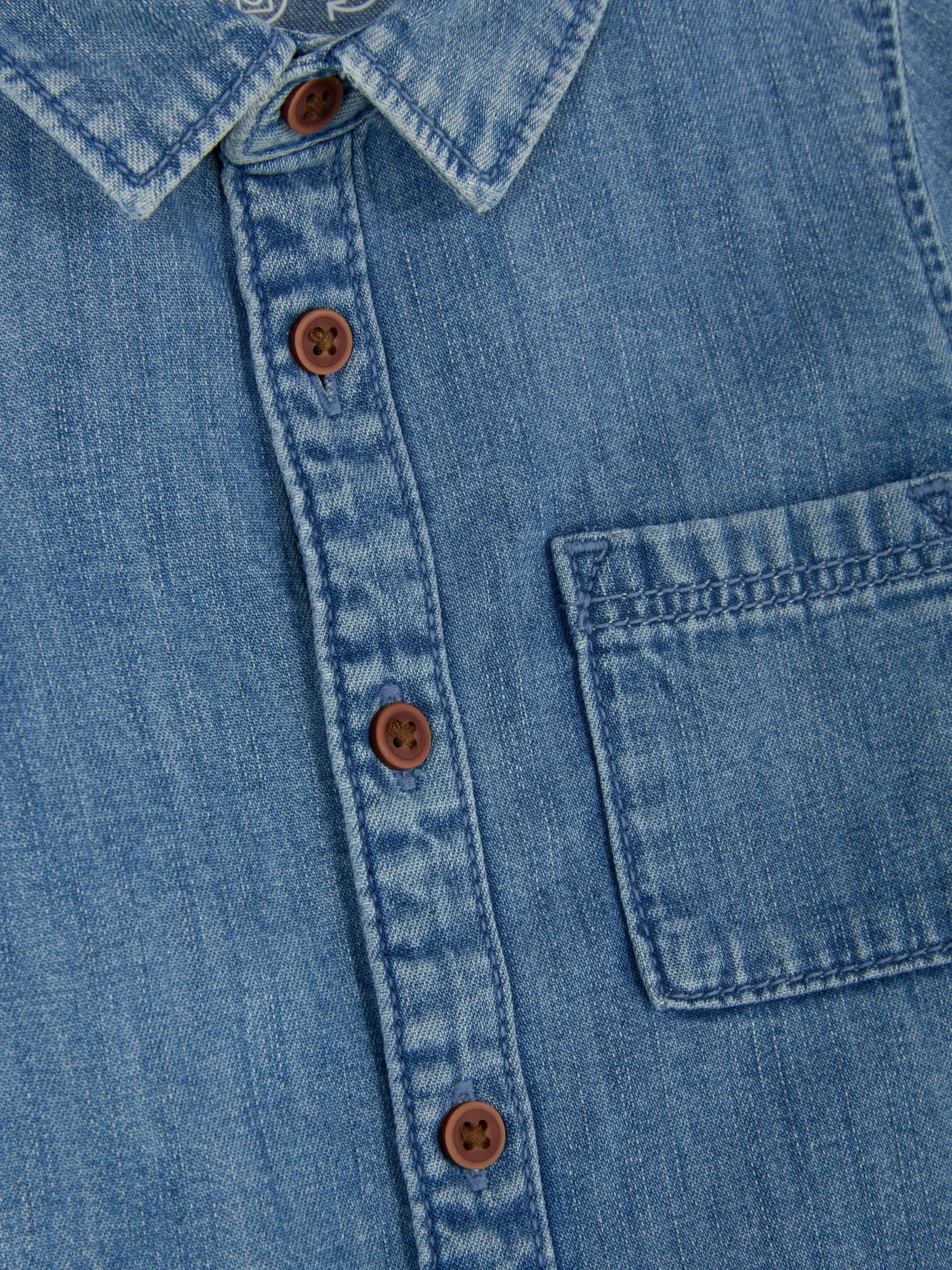 Long Sleeve Denim Shirt|Primark Clearance