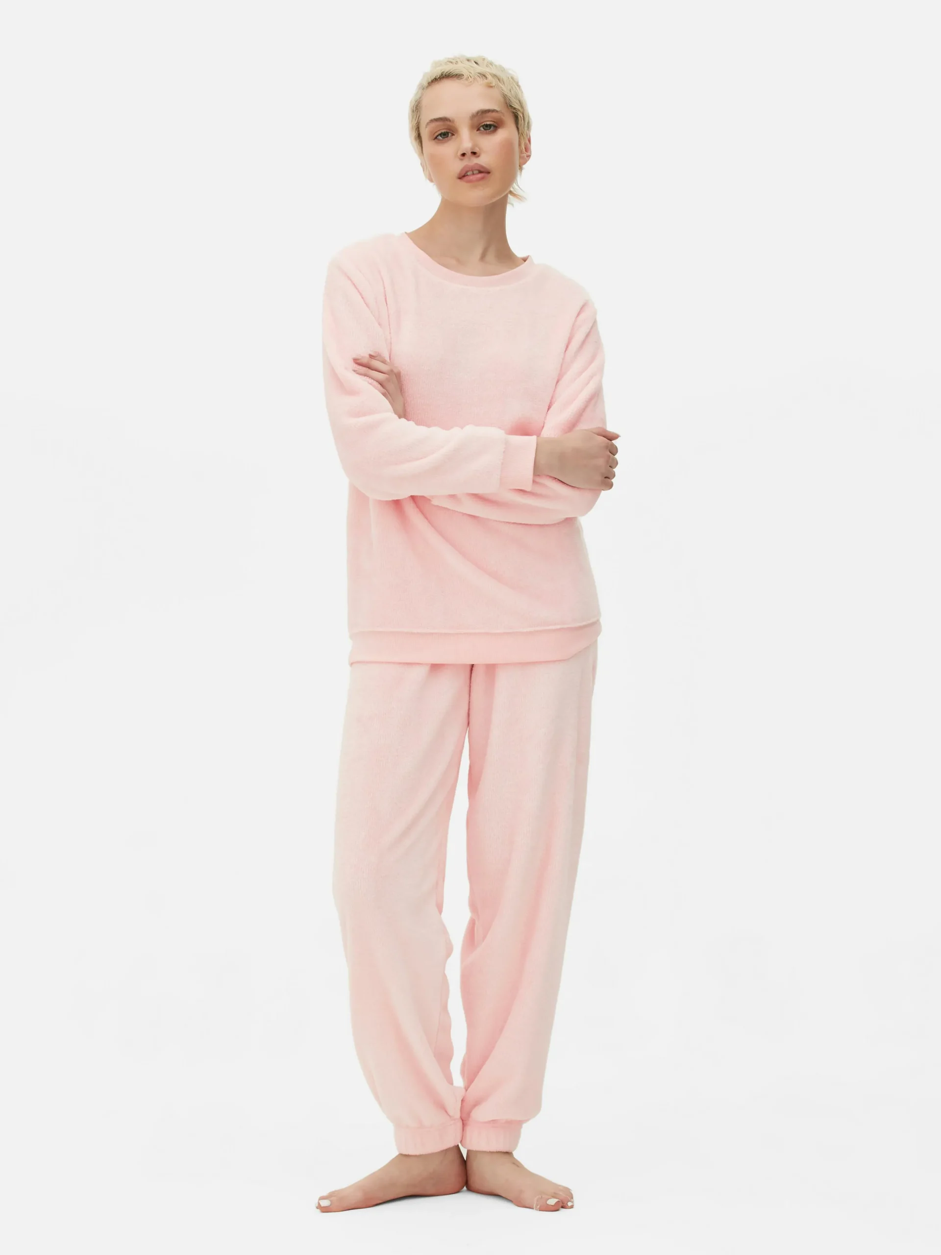 Long Sleeve Fleece Pajamas|Primark