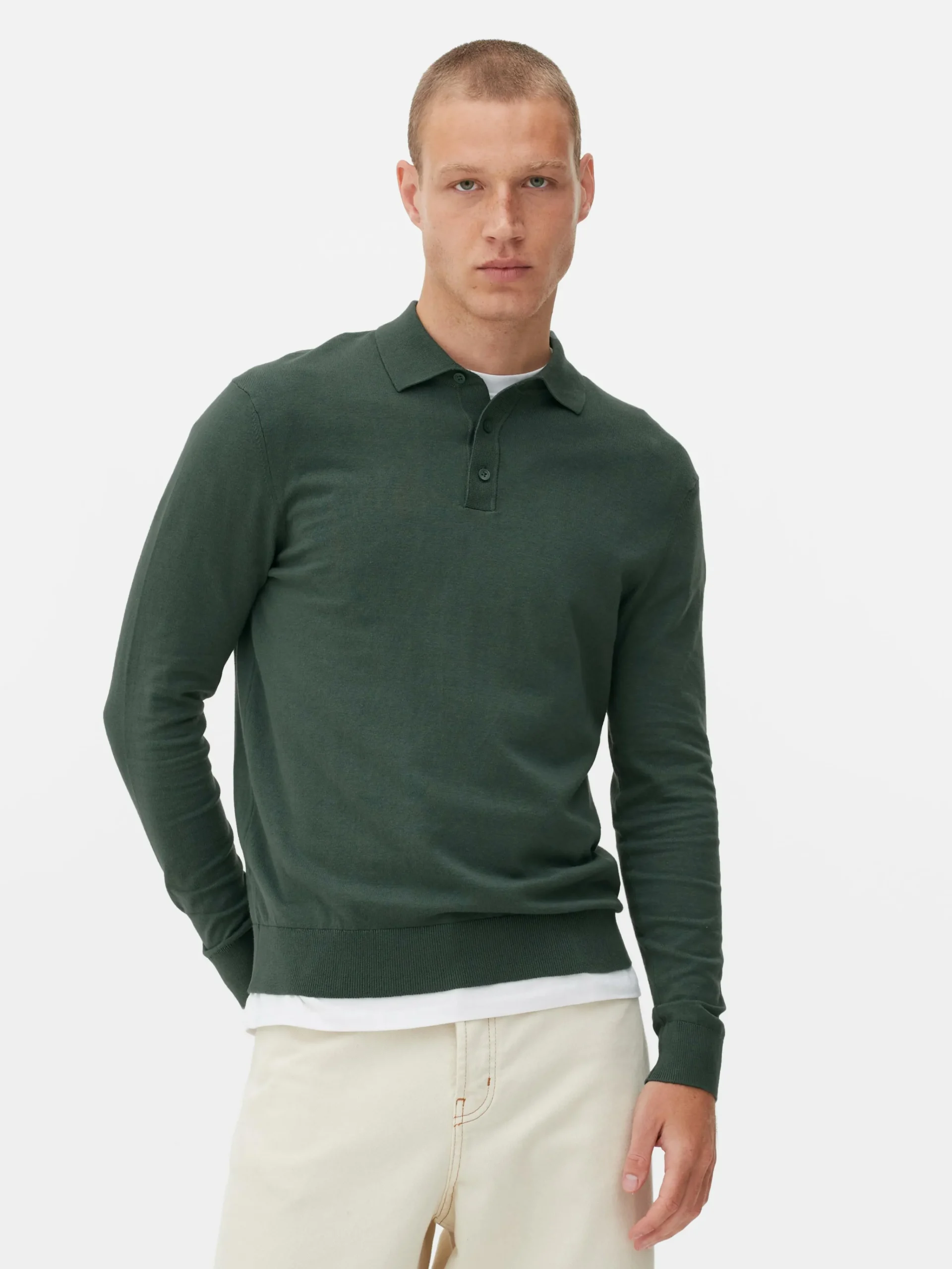 Long Sleeve Polo Jumper|Primark