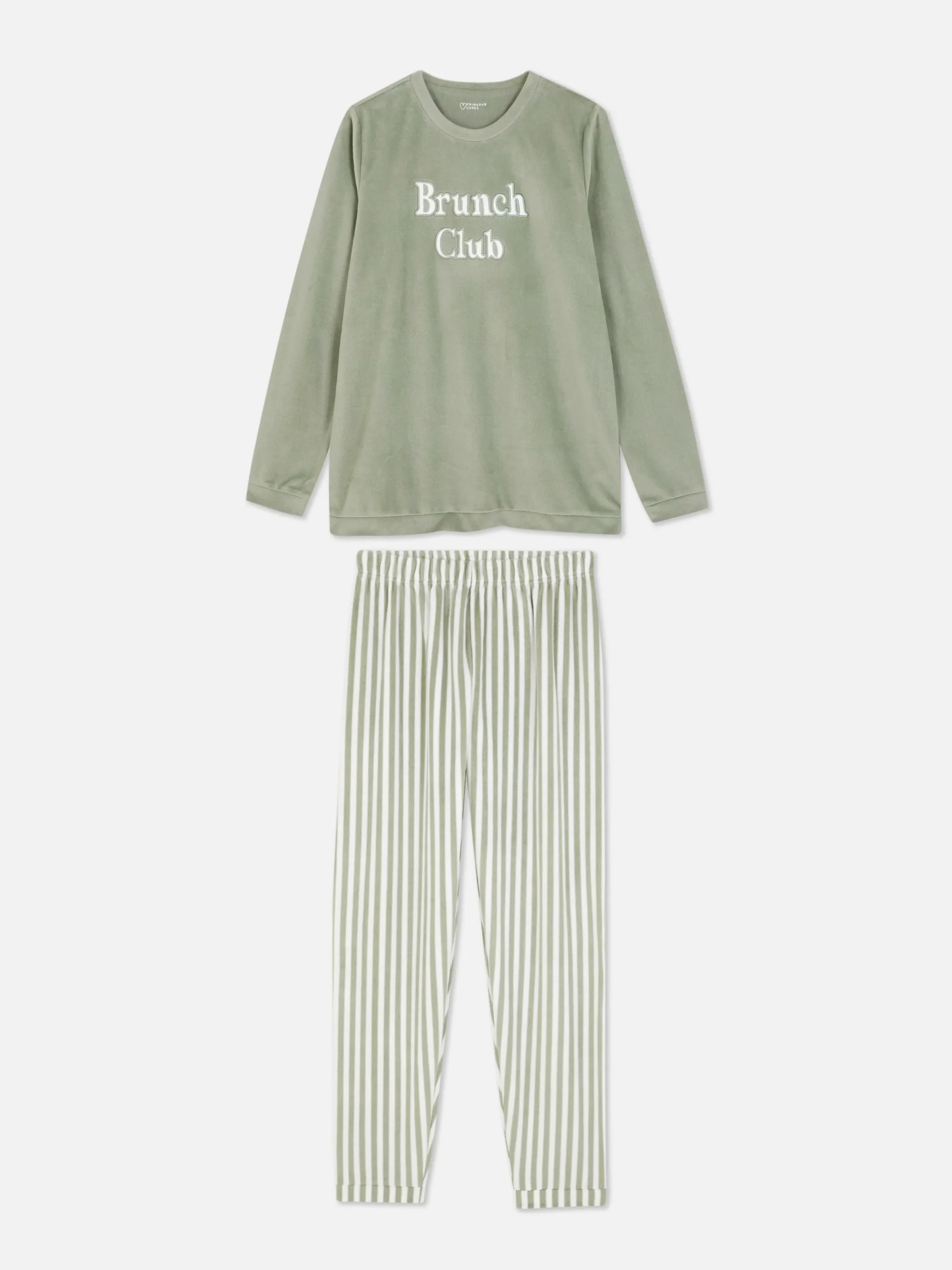 Long Sleeve Slogan Pajamas|Primark Online