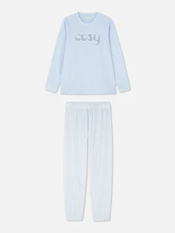 Long Sleeve Slogan Pajamas|Primark Sale