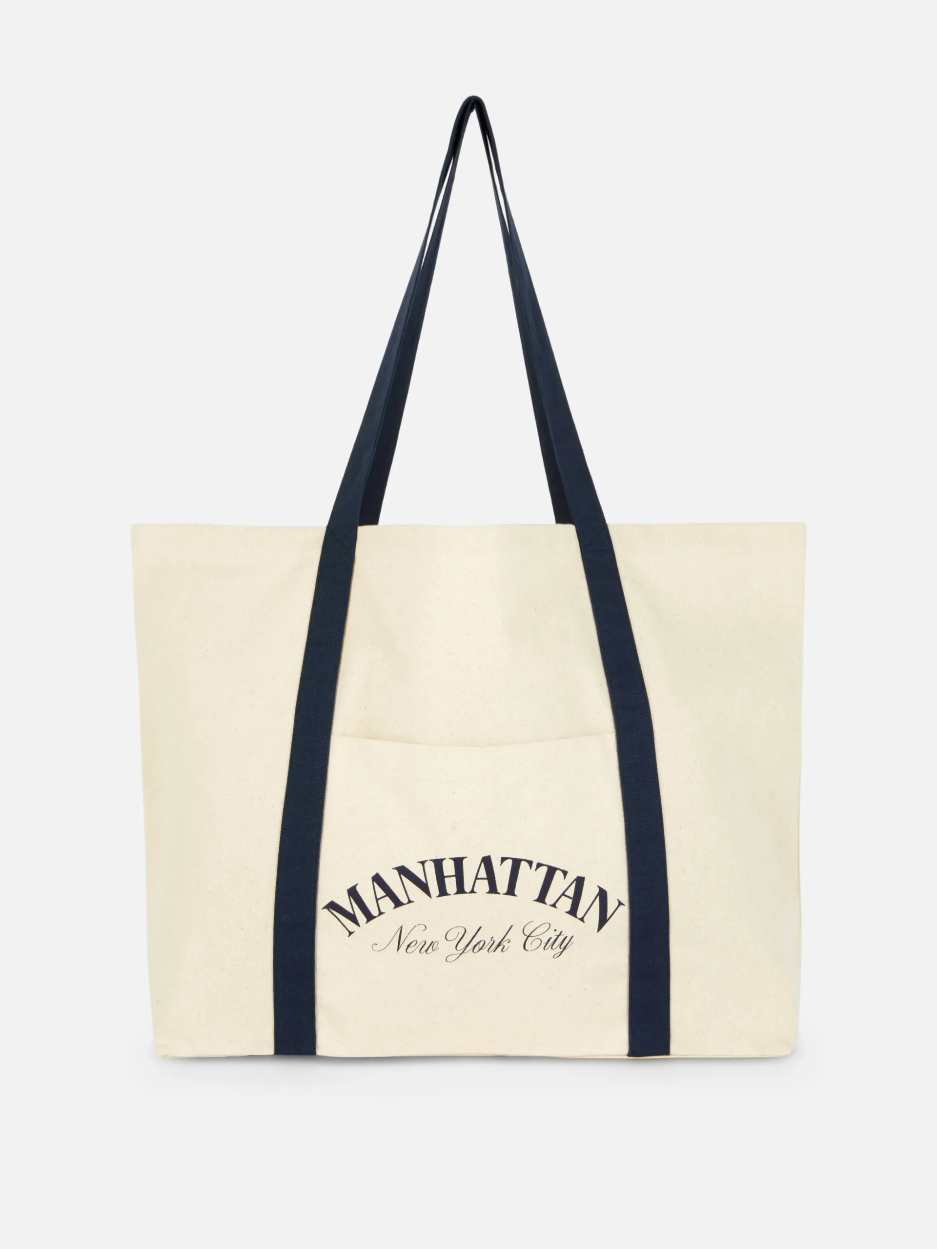 Manhattan Oversized Canvas Tote|Primark New