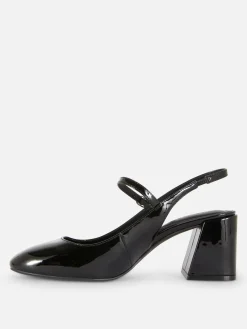 Mary Jane Slingback Court Heels|Primark Clearance