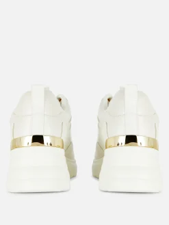 Metal Trim Wedge Sneakers|Primark Outlet