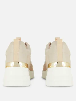 Metal Trim Wedge Sneakers|Primark Discount