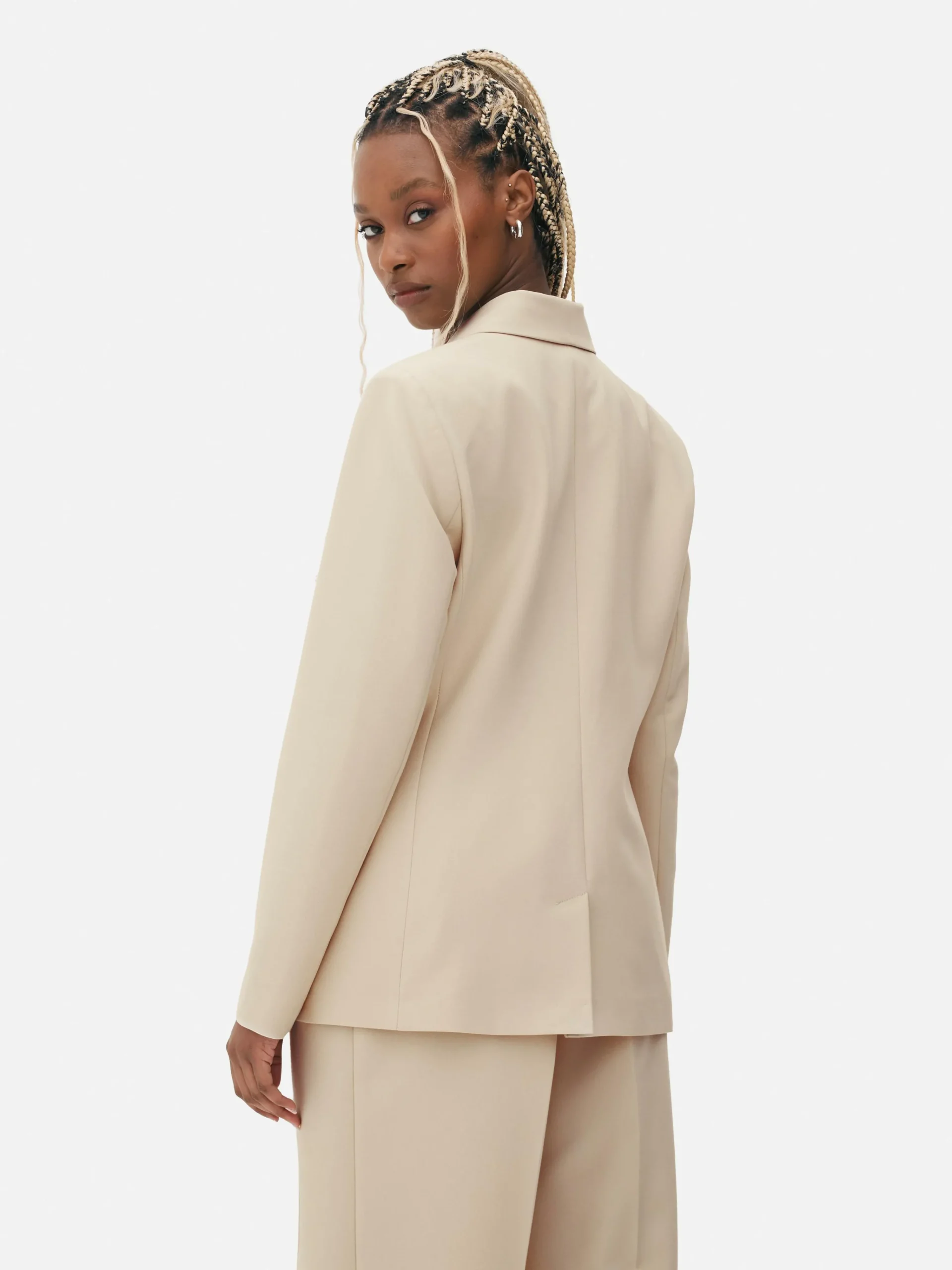 Metallic Button Double Breasted Blazer|Primark