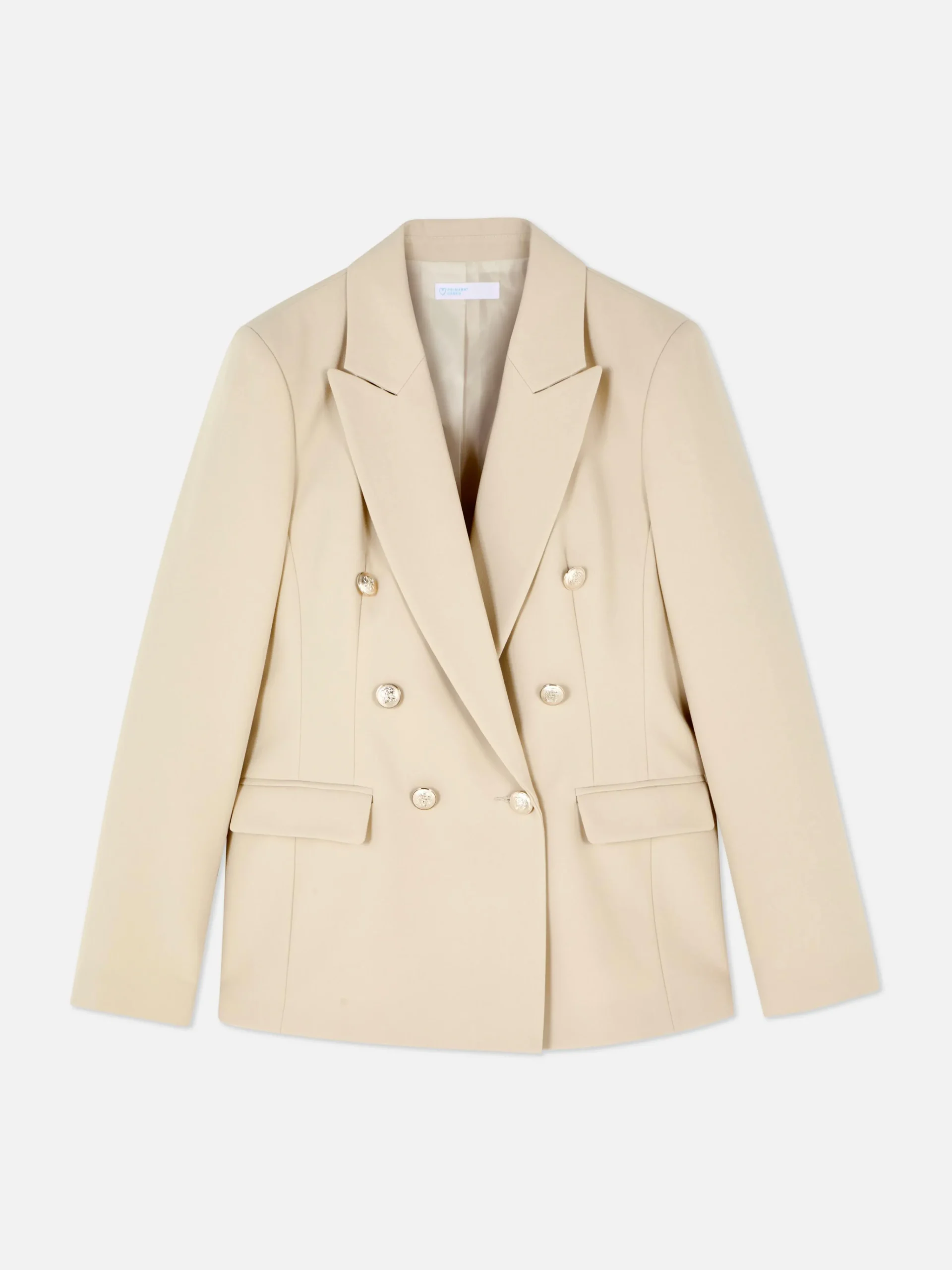 Metallic Button Double Breasted Blazer|Primark