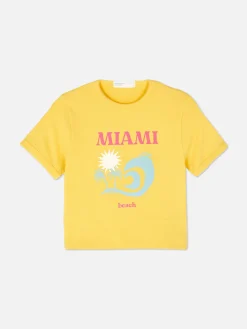 Miami Beach Cropped T-Shirt|Primark Hot