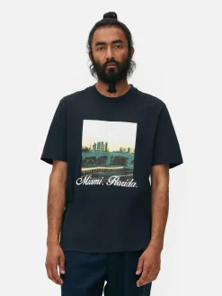Miami Graphic T-Shirt|Primark Clearance