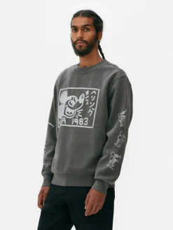 Mickey Mouse X Keith Haring Acid Wash Sweatshirt|Primark Discount