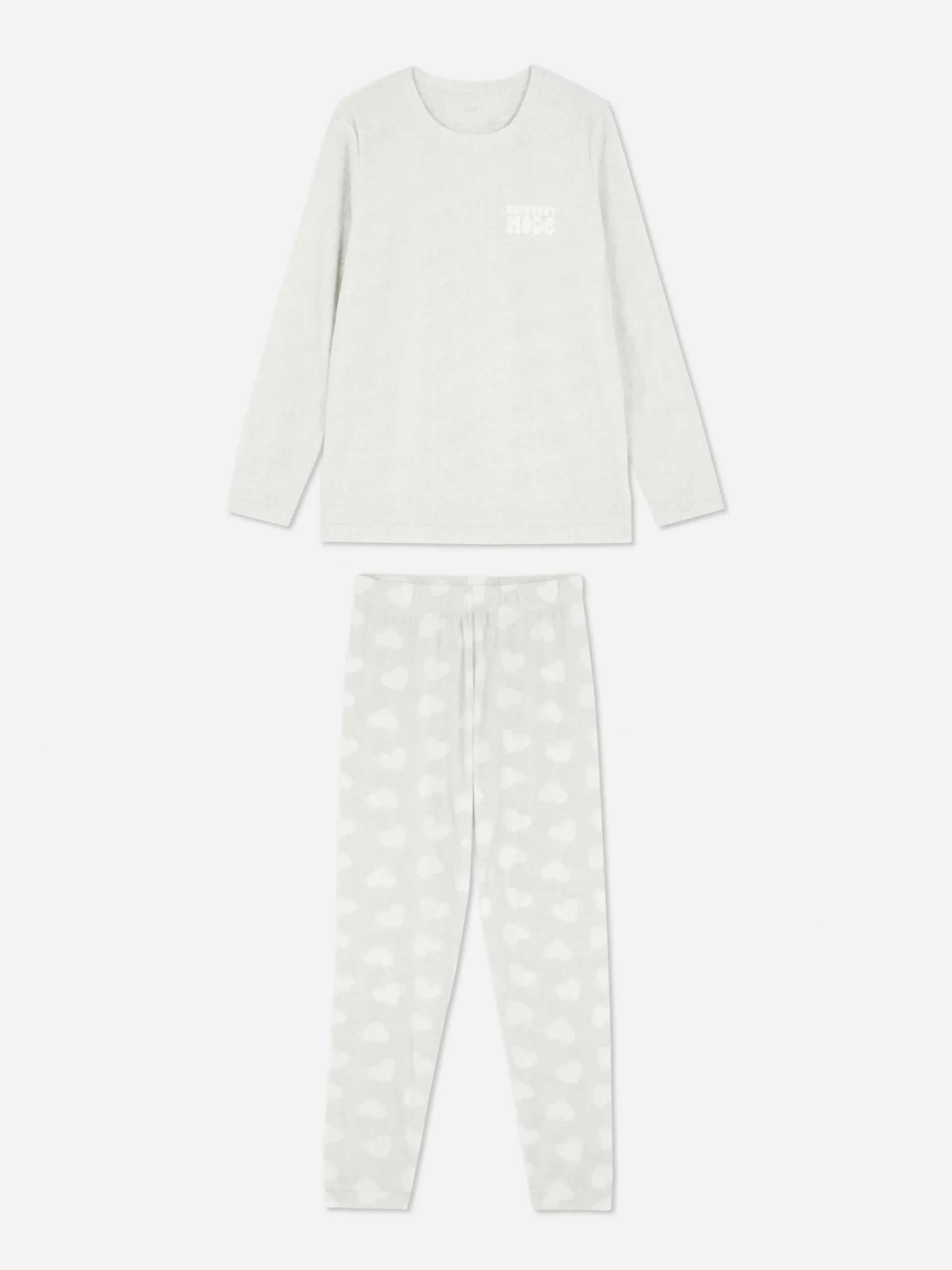 Microfleece Long Sleeve Pajamas|Primark Online