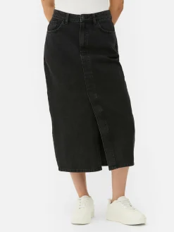 Midi Denim Skirt|Primark Online