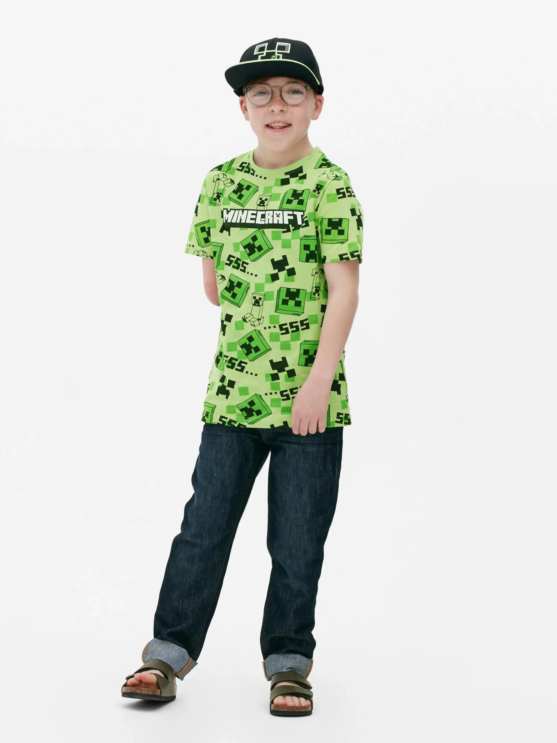 Minecraft Creeper Print T-Shirt|Primark Hot