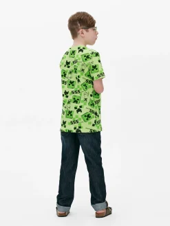 Minecraft Creeper Print T-Shirt|Primark Hot