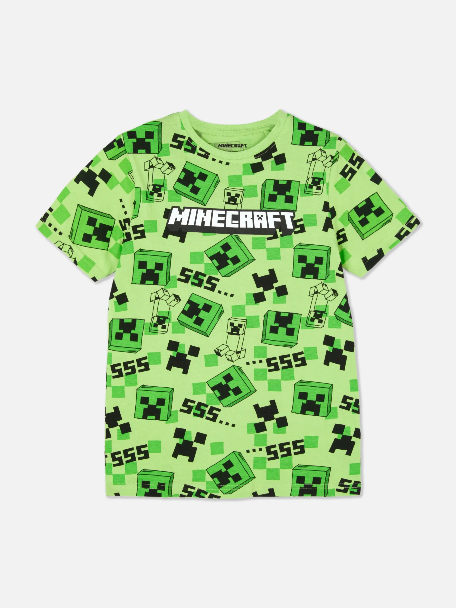 Minecraft Creeper Print T-Shirt|Primark Hot