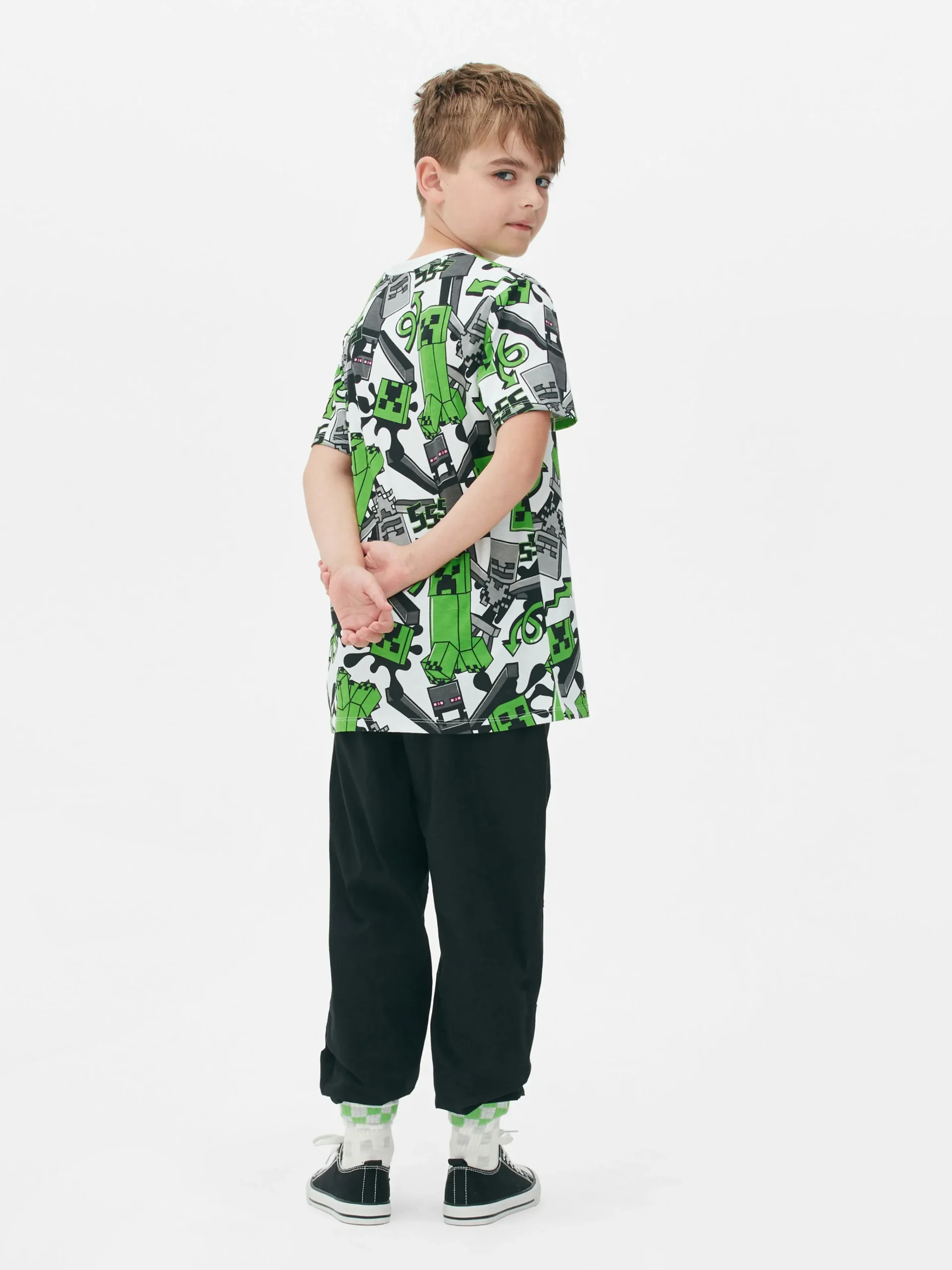 Minecraft Creeper Print T-Shirt|Primark Sale