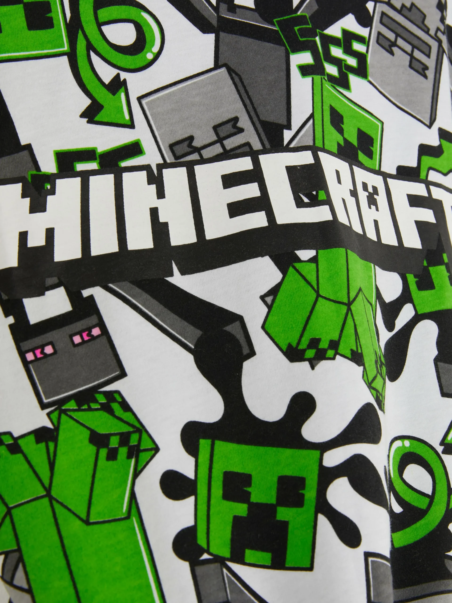 Minecraft Creeper Print T-Shirt|Primark Sale