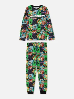 Minecraft Long Sleeve T-Shirt And Bottoms Pajama Set|Primark