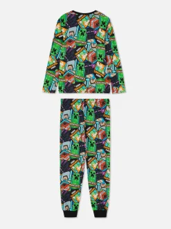 Minecraft Long Sleeve T-Shirt And Bottoms Pajama Set|Primark