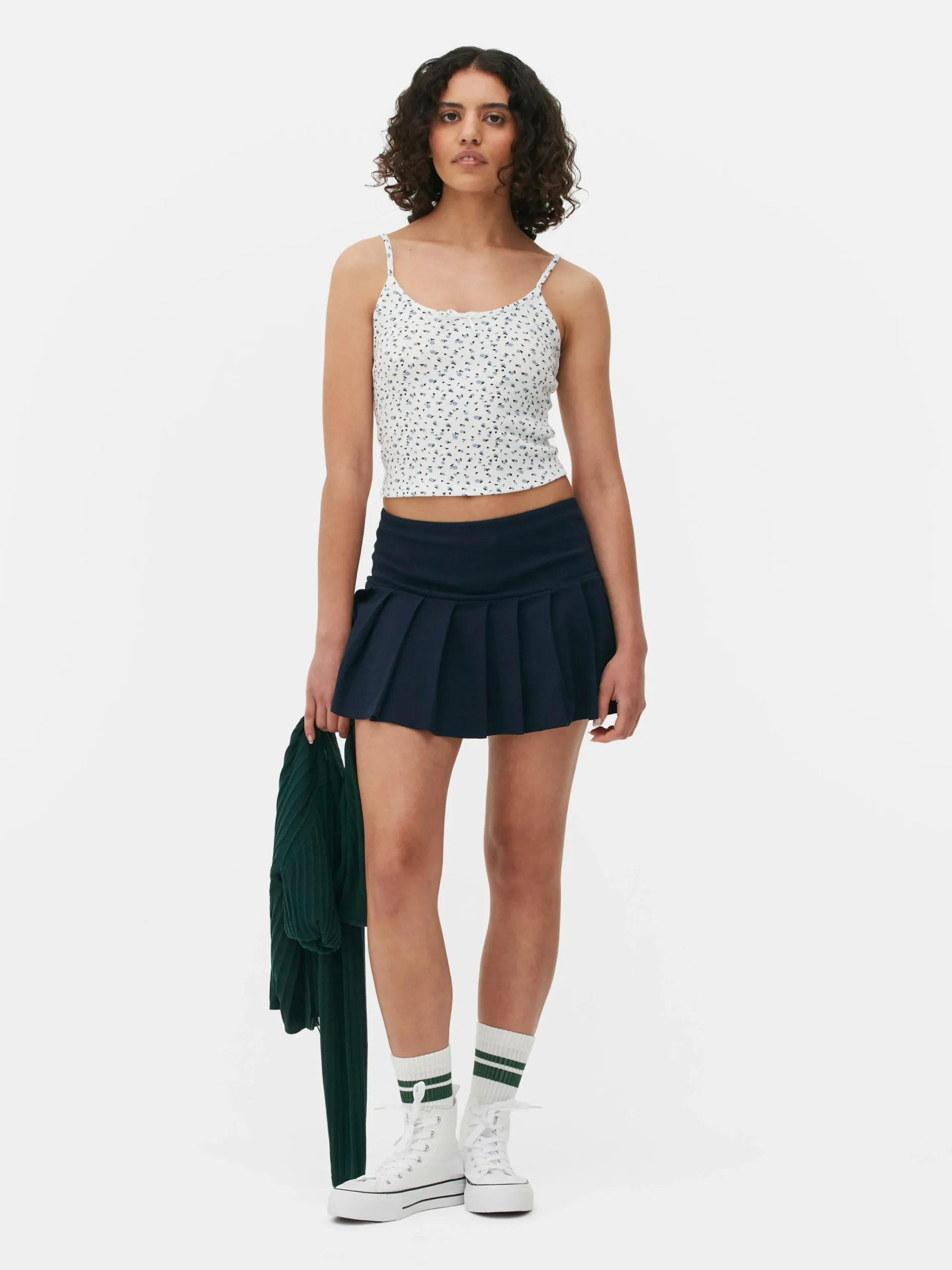 Mini Floral Ribbed Cami|Primark Outlet
