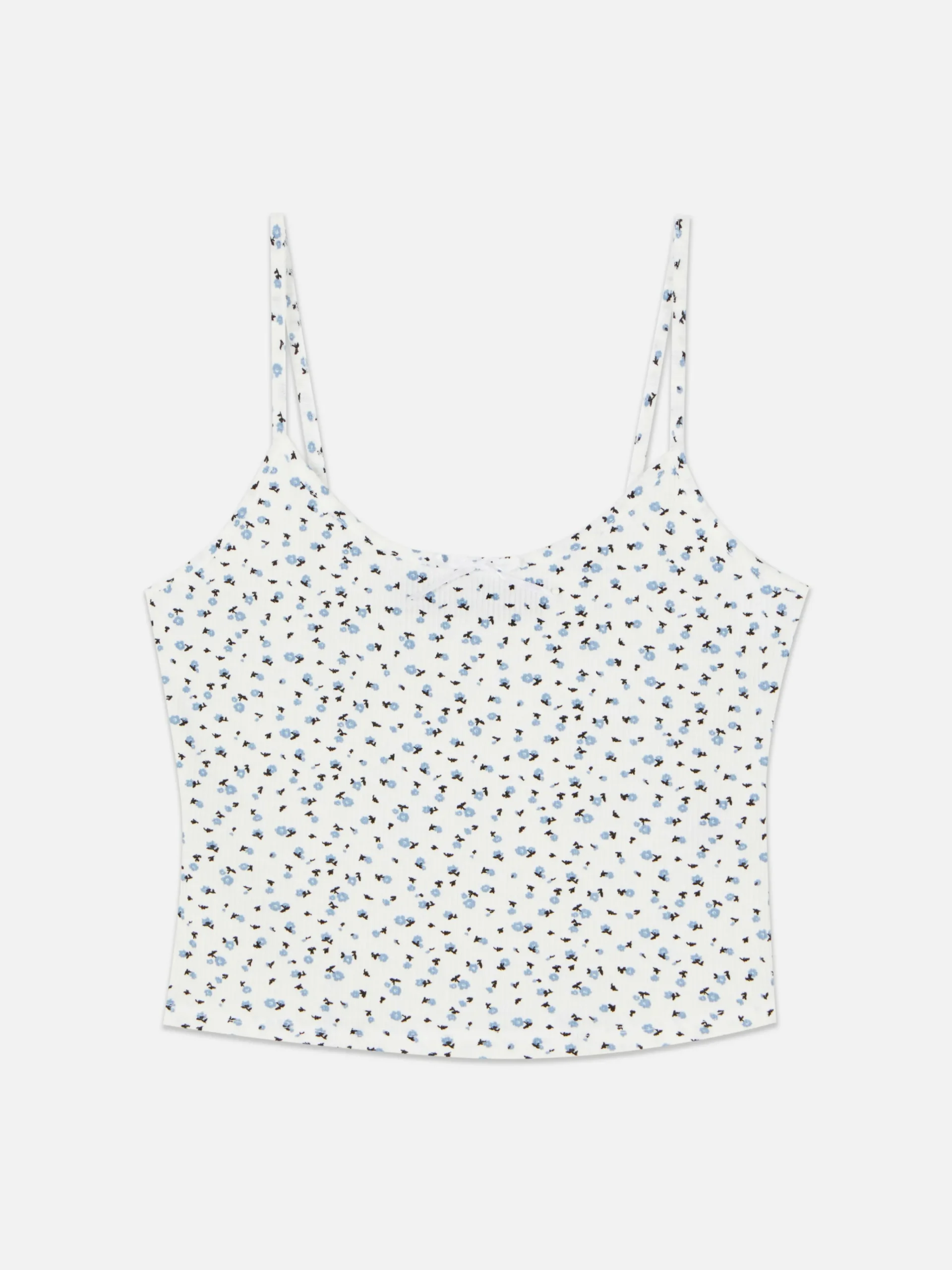 Mini Floral Ribbed Cami|Primark Outlet