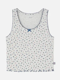 Mini Floral Ribbed Pajama Tank|Primark Hot