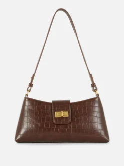Mock Croc Shoulder Bag|Primark Online
