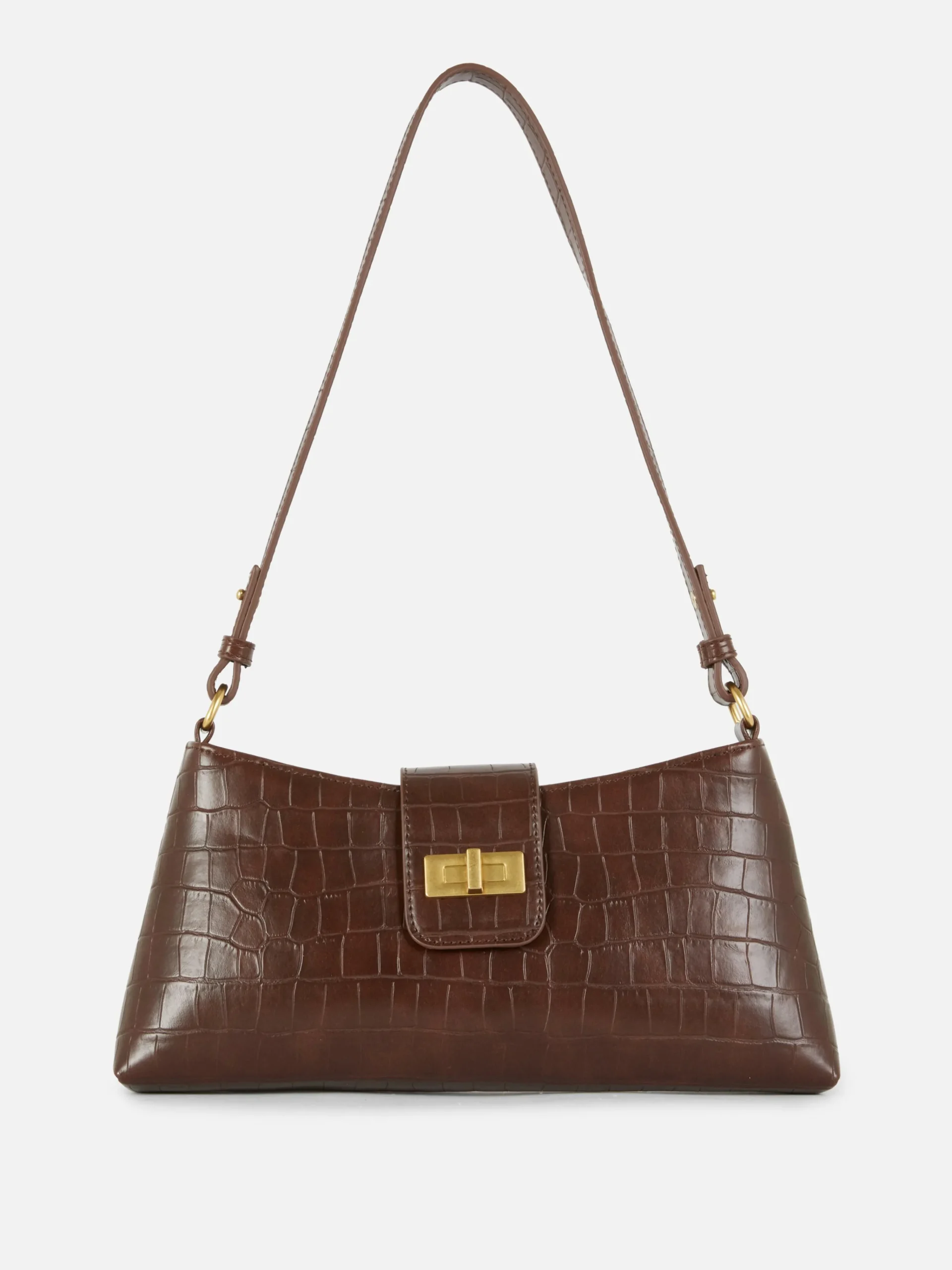 Mock Croc Shoulder Bag|Primark Online