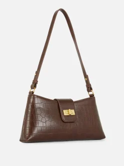 Mock Croc Shoulder Bag|Primark Online