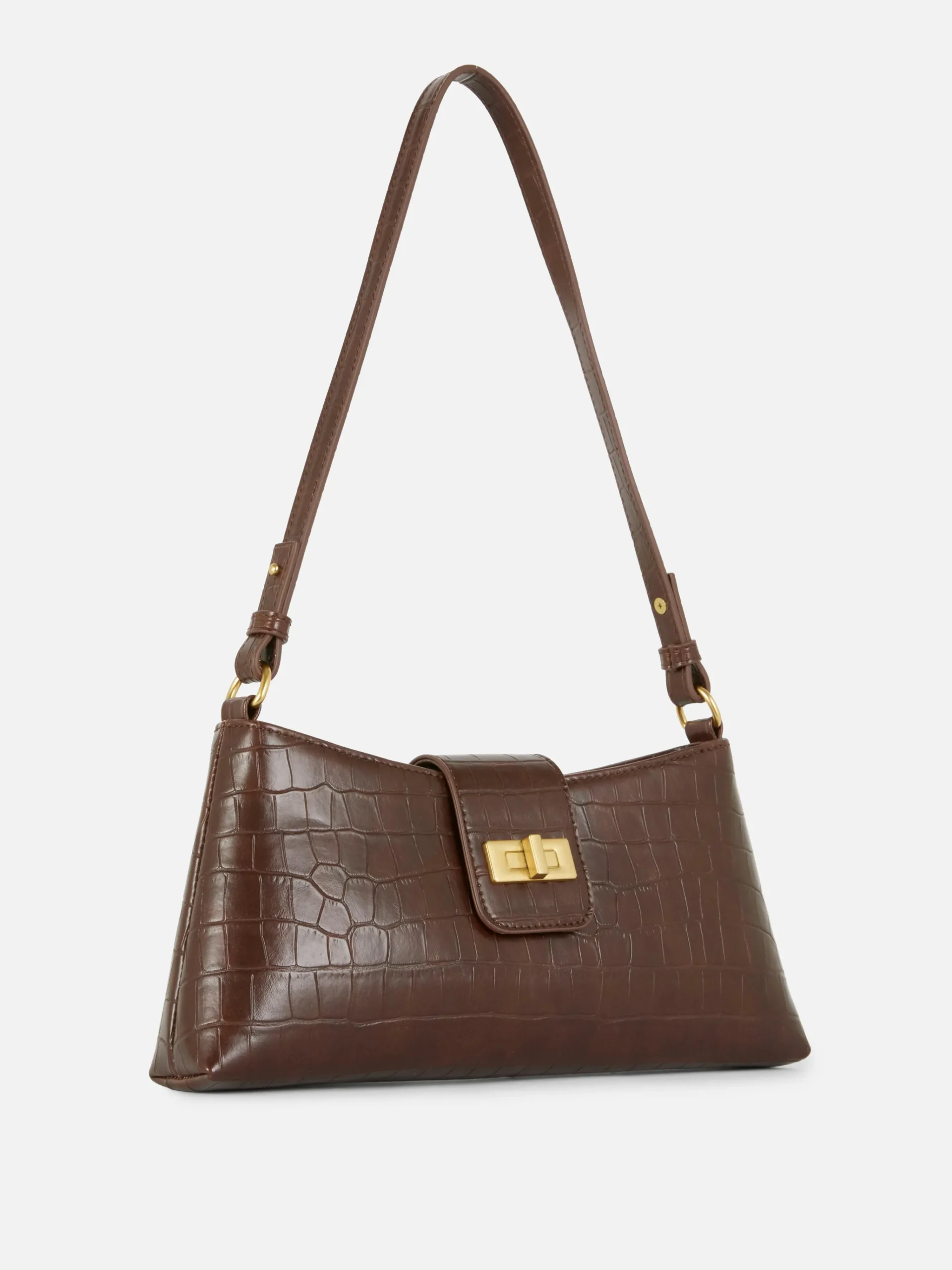 Mock Croc Shoulder Bag|Primark Online