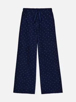 Moon And Stars Wide Leg Pajama Bottoms|Primark New
