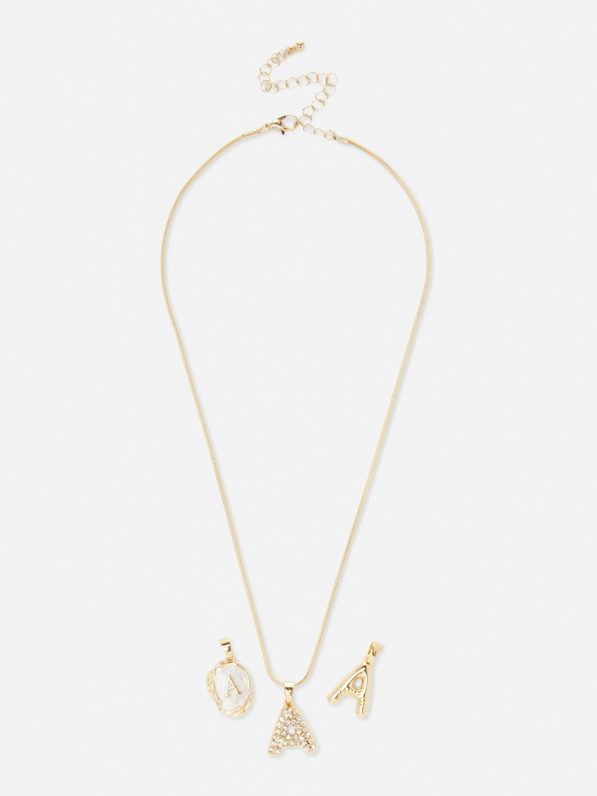 Multi-Pendant Initial Necklace|Primark Sale